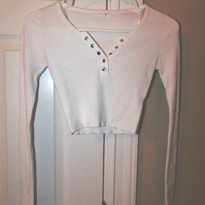 Garage Womens White Crop Top (S)